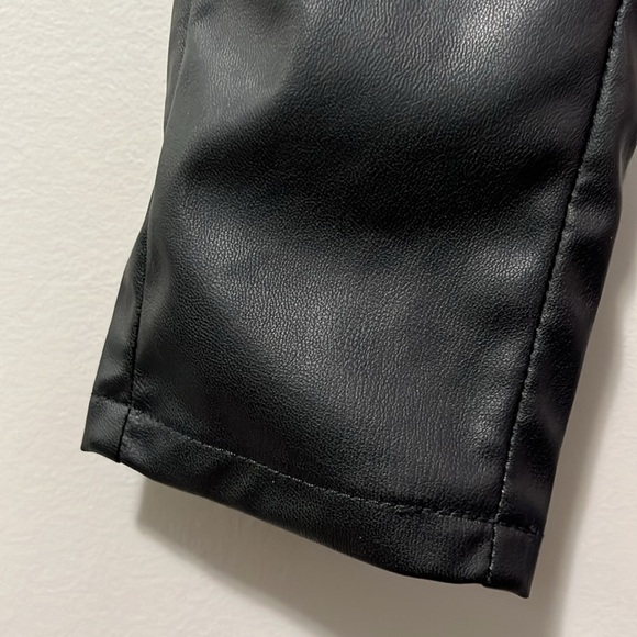 JJXX Megan Matte Black Faux Leather Elastic Waist Leggings - Picture 11 of 14